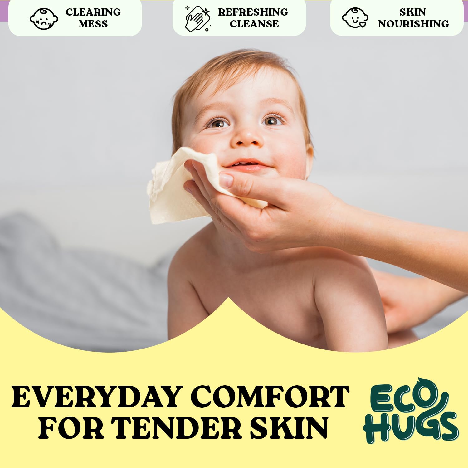 EcoHugs Unbleached Bamboo Baby Wipes