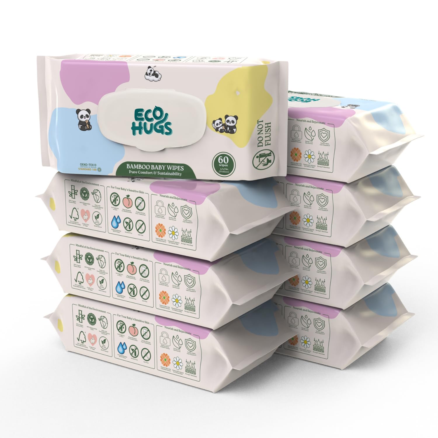 Unbleached Bamboo Baby Wipes USA